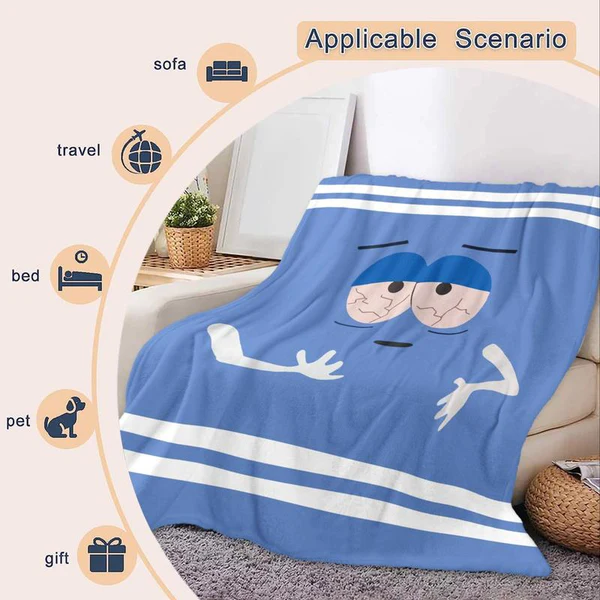 Ultra-Soft Cartoon Flannel Blanket - Cozy, Playful Comfort for All Ages
