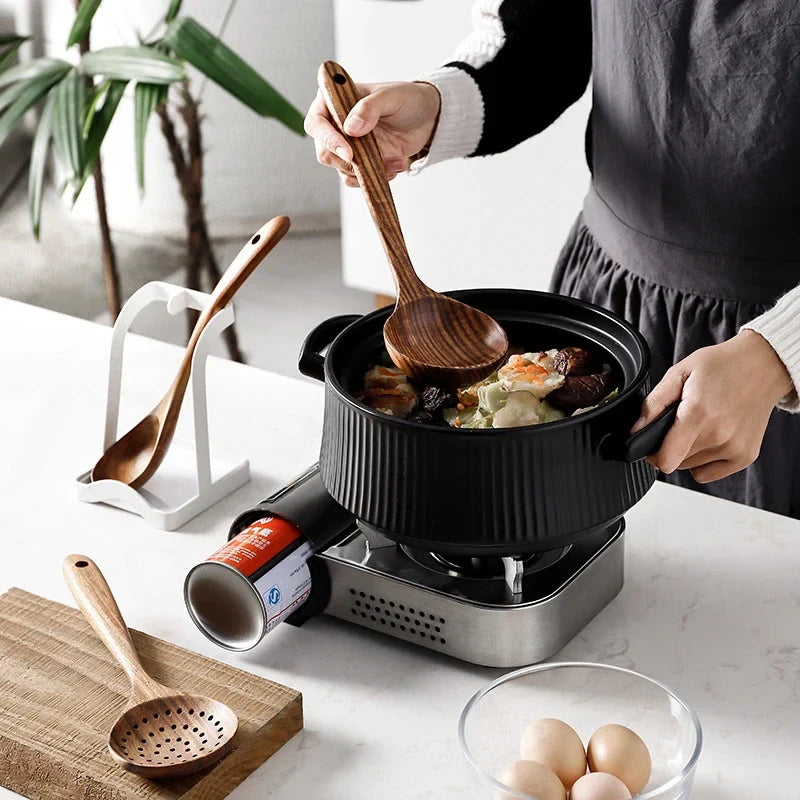 7-Piece Natural Teak Wood Kitchen Utensil Set