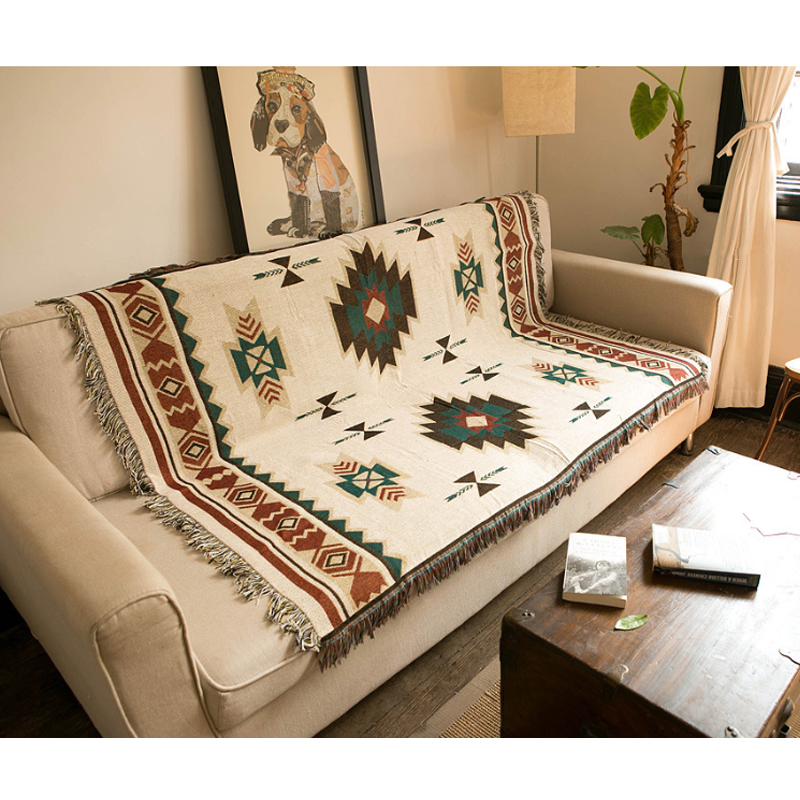 Geometric Aztec Throw Blanket