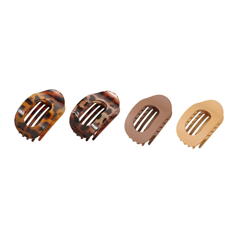 Sleek Oval Hair Clip Set