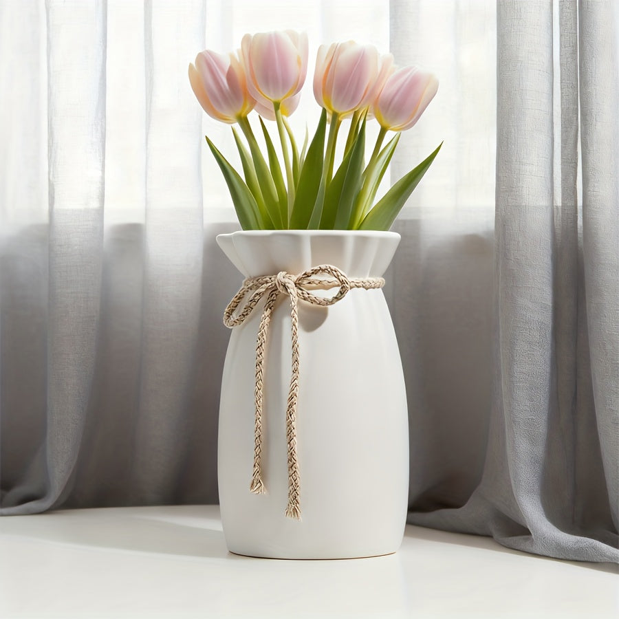 Elegant Bow Decorative Vase Set – 2 Pieces