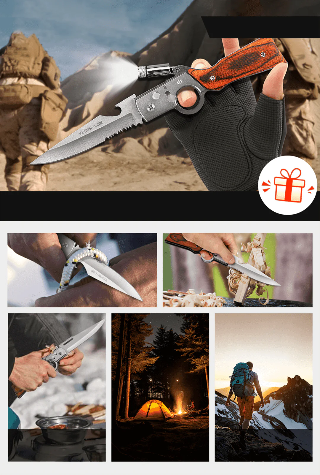 Durable Stainless Steel Folding Knife