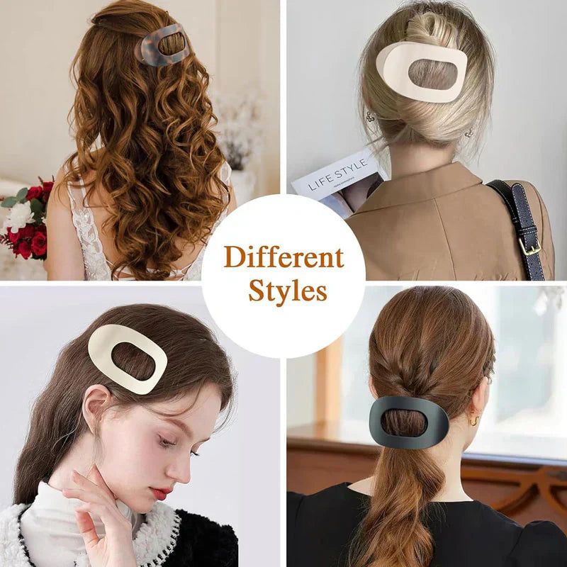 Sleek Oval Hair Clip Set
