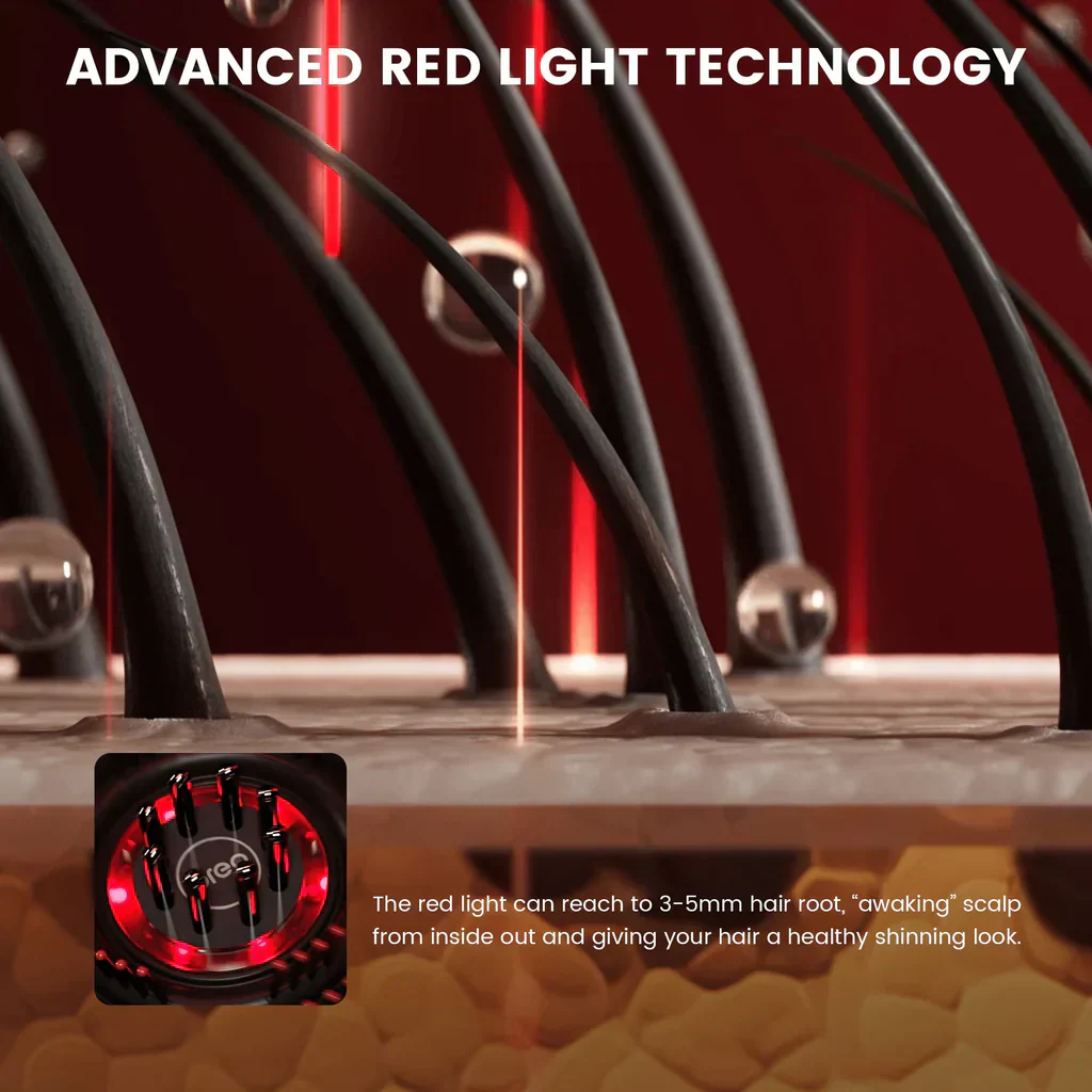 Red Light Therapy Scalp Massager