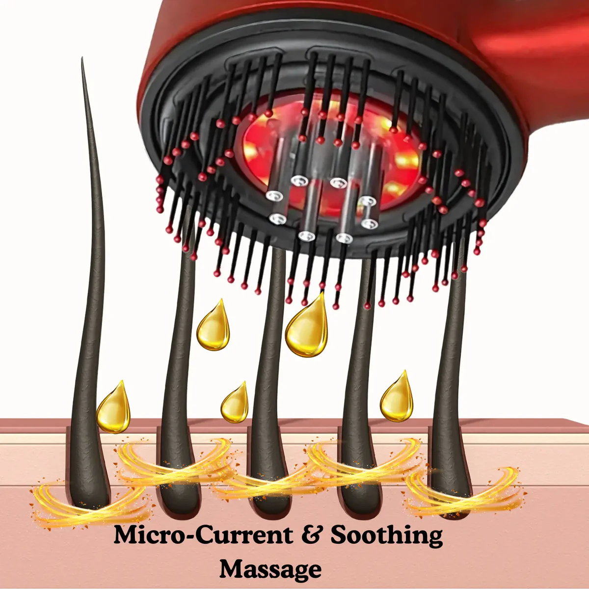 Red Light Therapy Scalp Massager