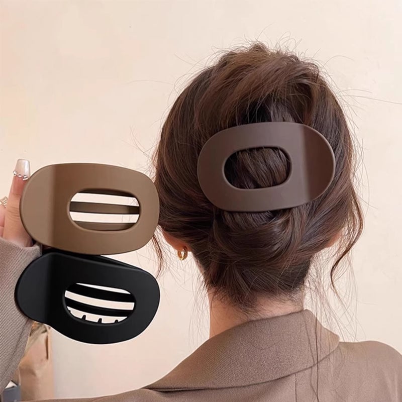 Sleek Oval Hair Clip Set