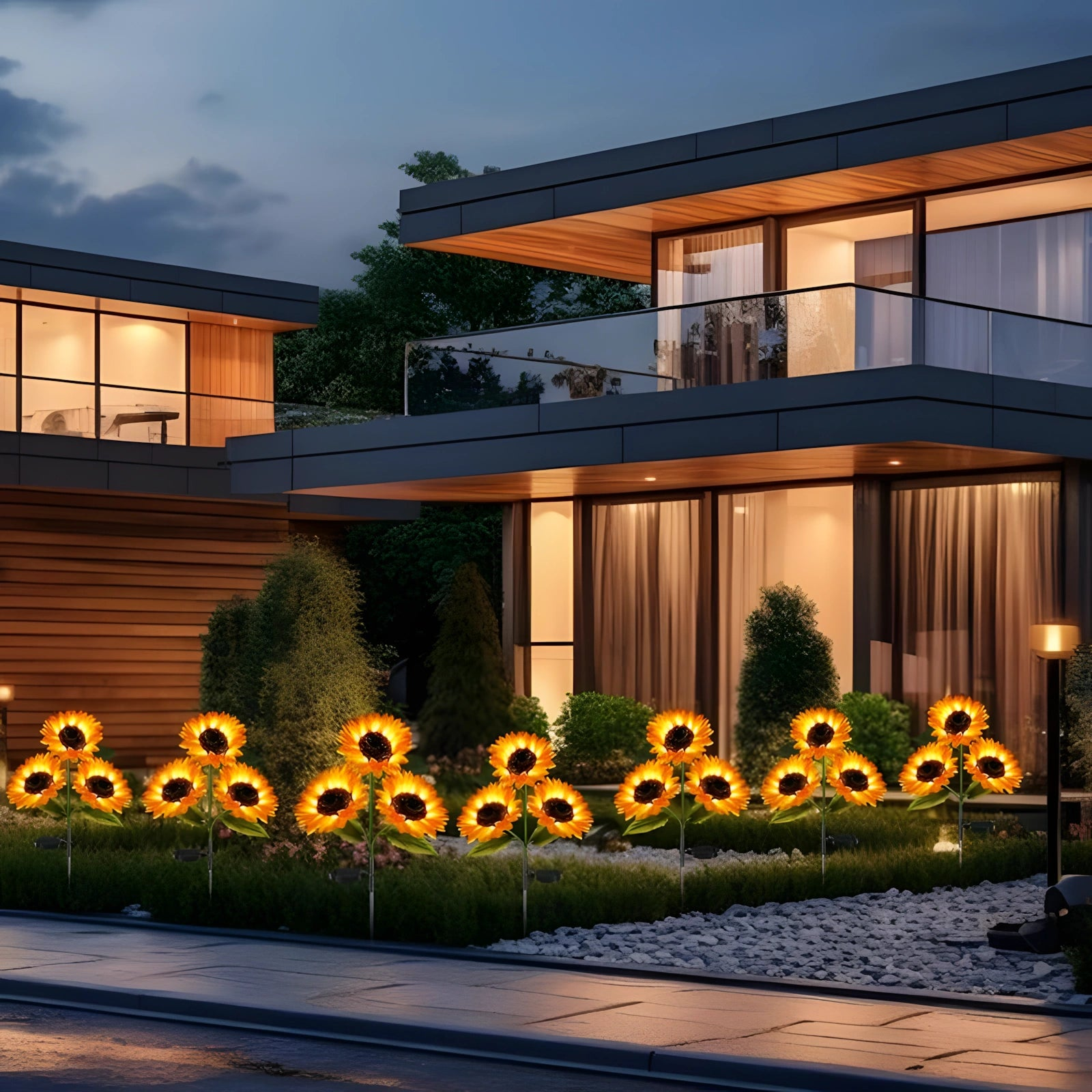 Whimsical Solar Sunflower Garden Lights