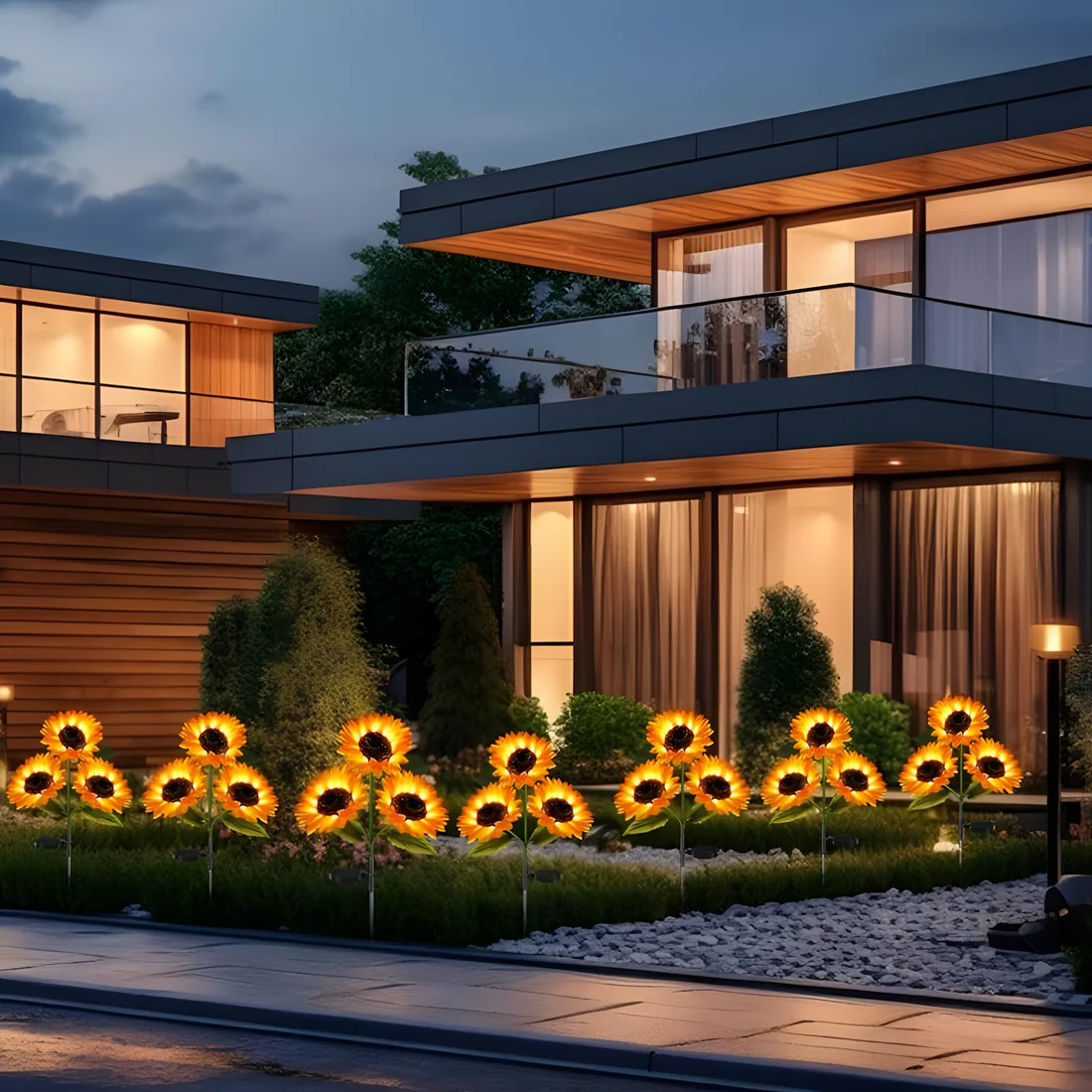 Whimsical Solar Sunflower Garden Lights