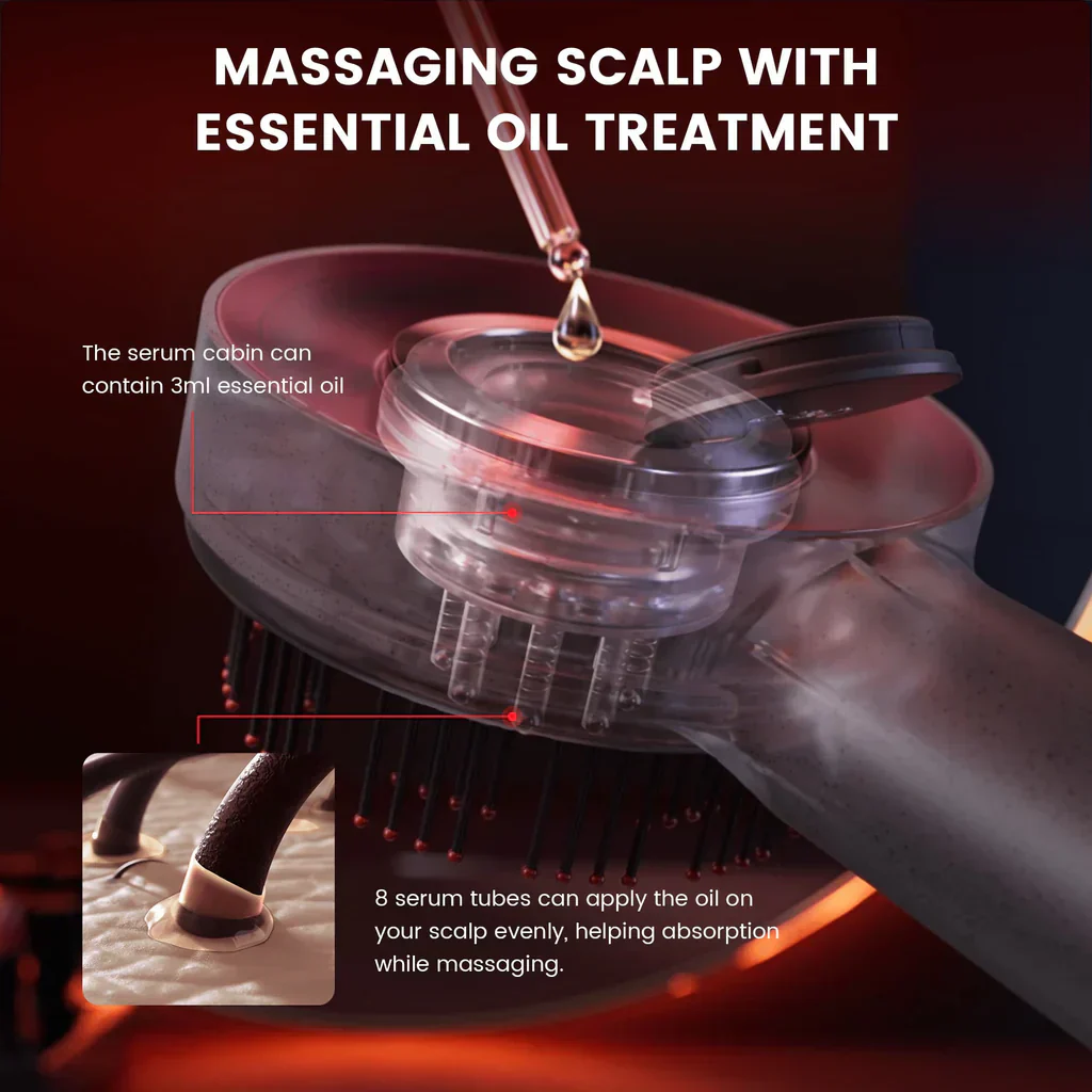 Red Light Therapy Scalp Massager