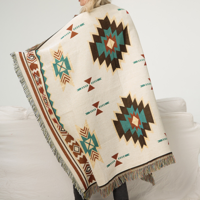 Geometric Aztec Throw Blanket