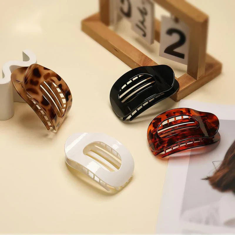 Sleek Oval Hair Clip Set