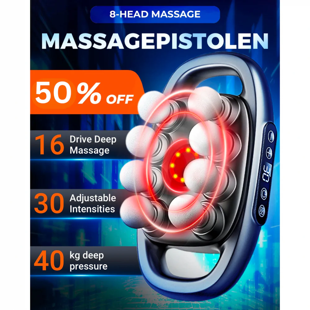 DEEP TISSUE MASSAGE GUN | POWERFUL RELIEF FOR MUSCLE TENSION