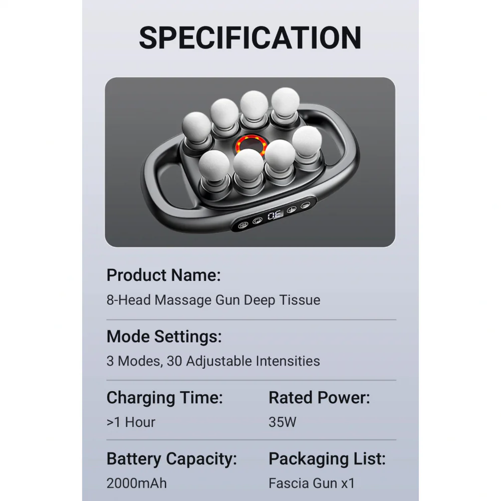 DEEP TISSUE MASSAGE GUN | POWERFUL RELIEF FOR MUSCLE TENSION