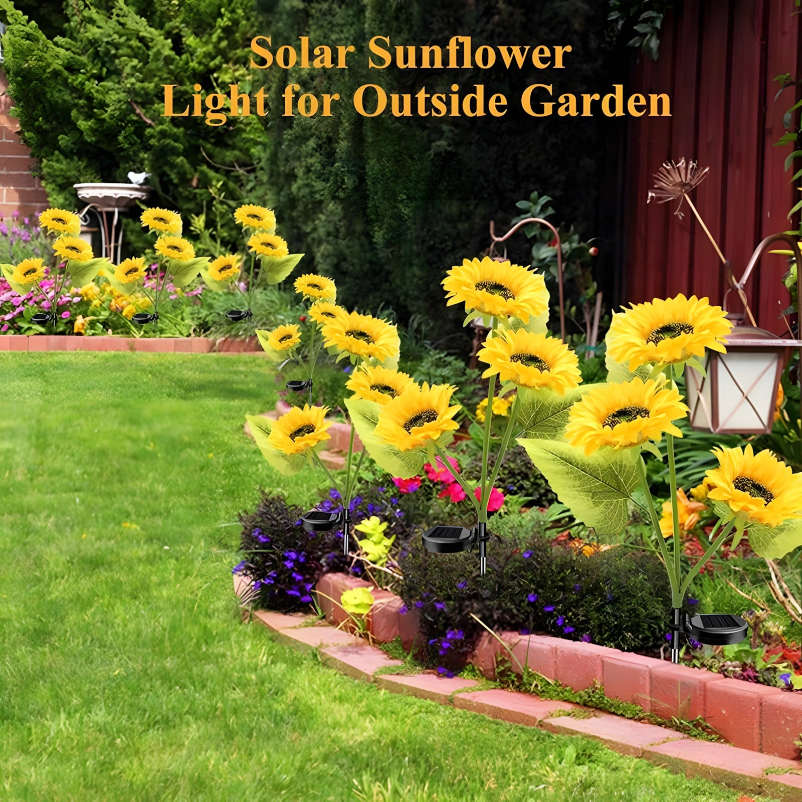 Whimsical Solar Sunflower Garden Lights