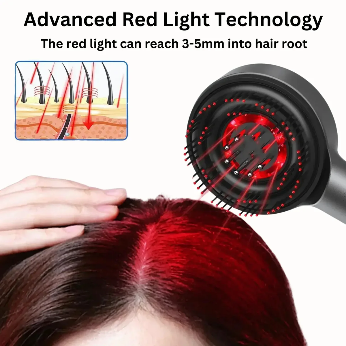 Red Light Therapy Scalp Massager