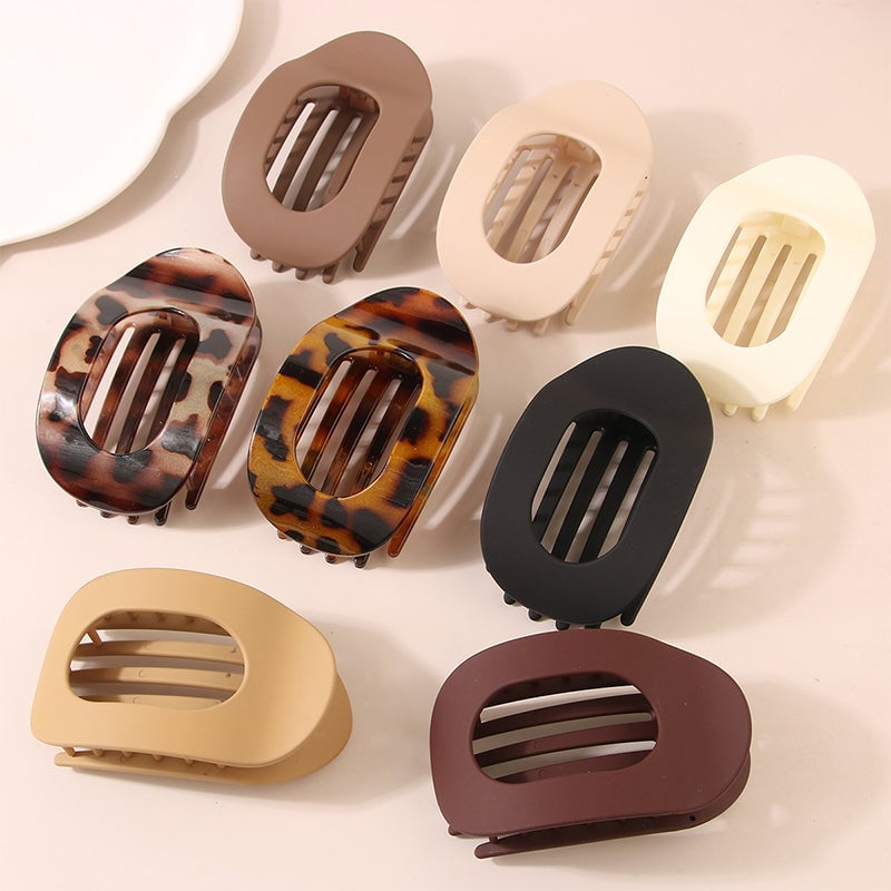 Sleek Oval Hair Clip Set