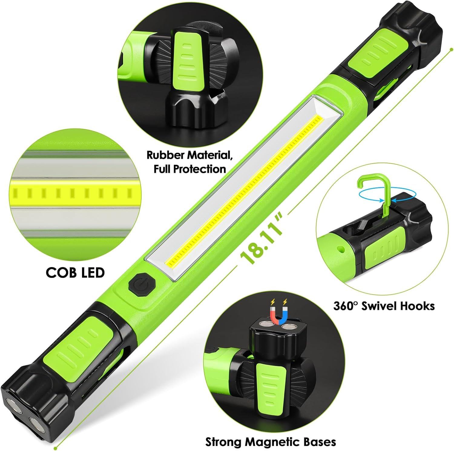 Magnetic 3000 lm Rechargeable LED Work Light