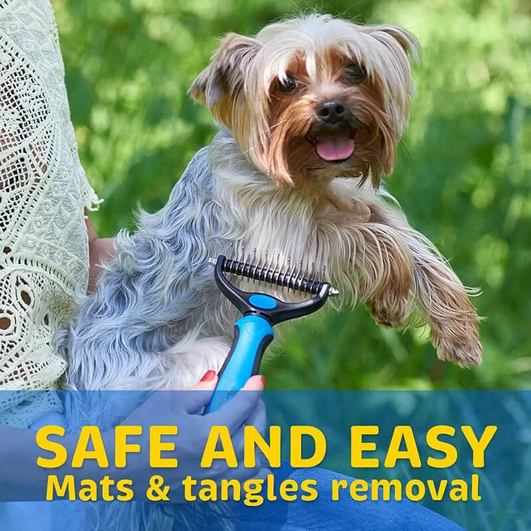Dual-Head Deshedding Grooming Brush