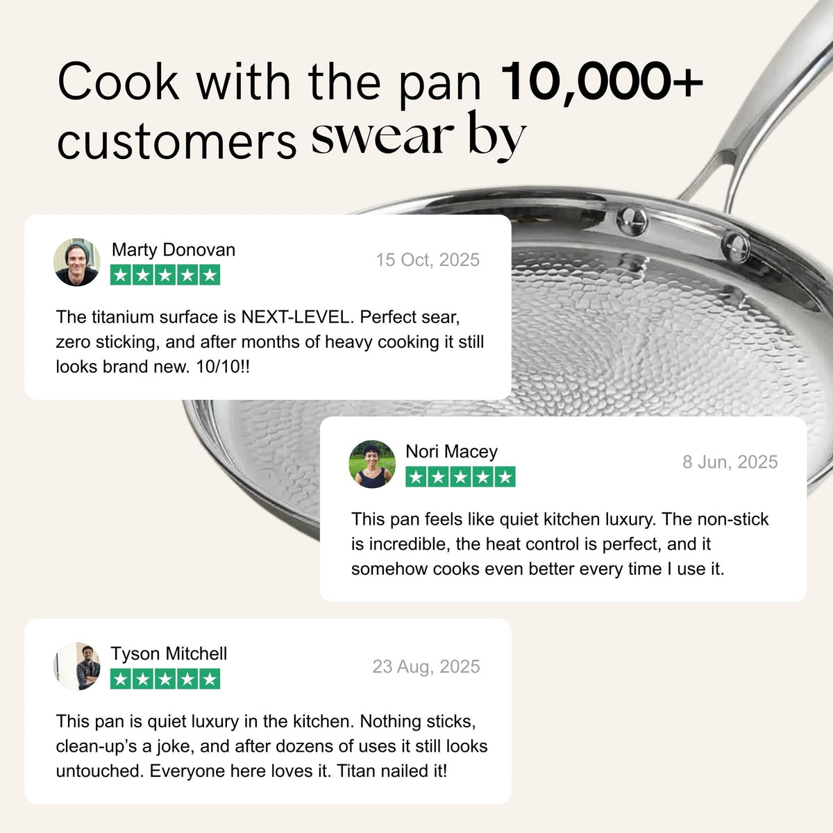 Harrison Titanium Hammered Pan