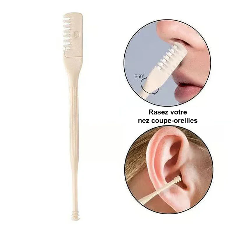 Portable Double-Head Nose Hair Trimmer - Safe & Effective Nose & Ear Hair Removal