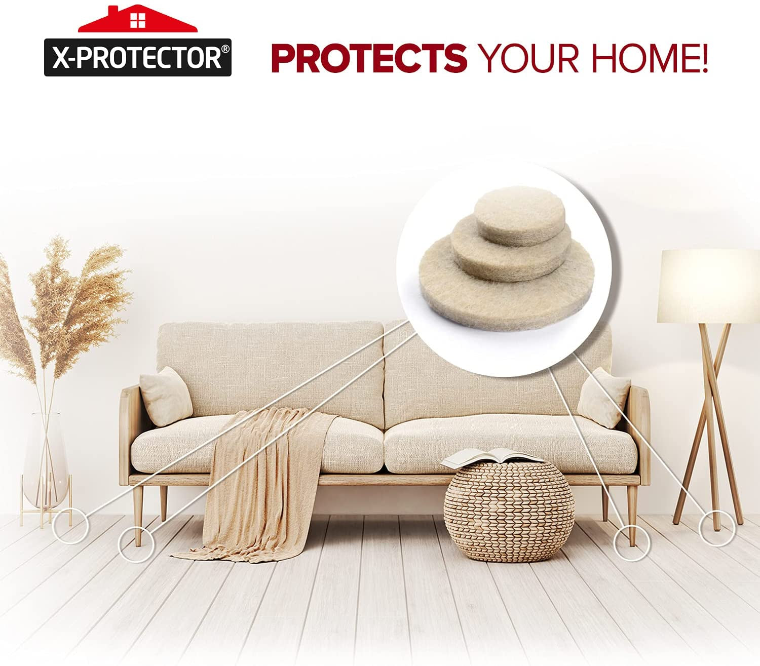 Giant Pack of Furniture Pads for Furniture Feet