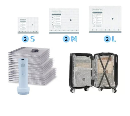 X7 Cordless Travel Vacuum Bag Set