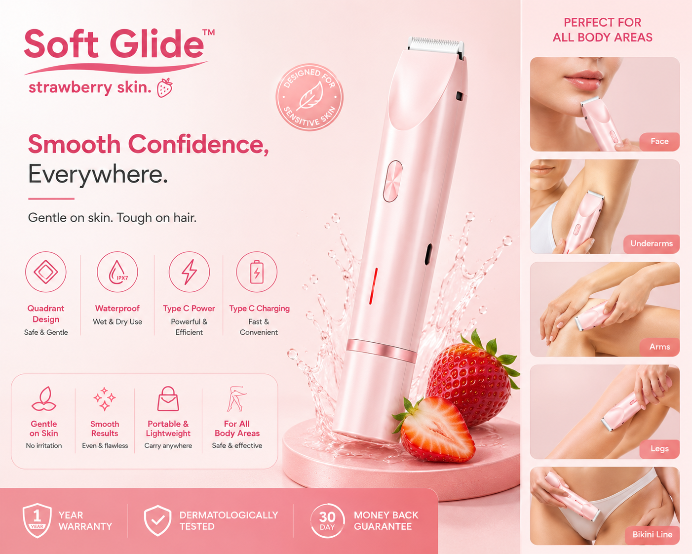 SoftGlide | Premium Electric Razor for a Perfect Shave Every Time