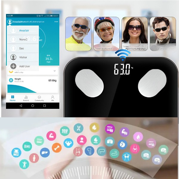 Advanced Analytical Smart Scale with Bluetooth & Mobile App