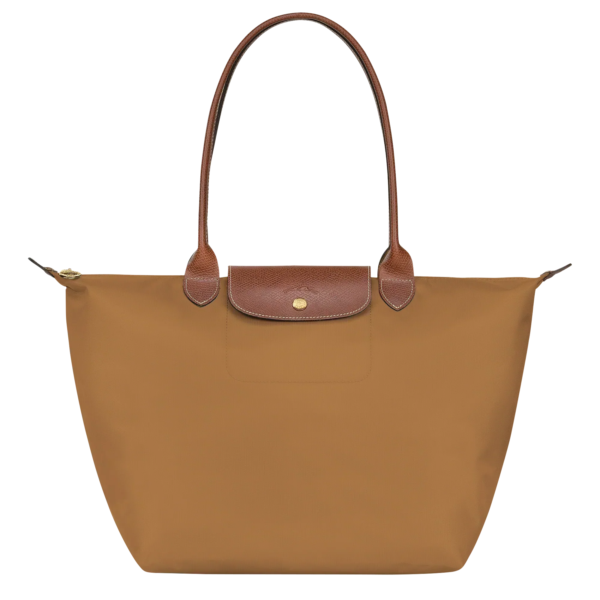 Large Foldable Nylon Bag, Fawn