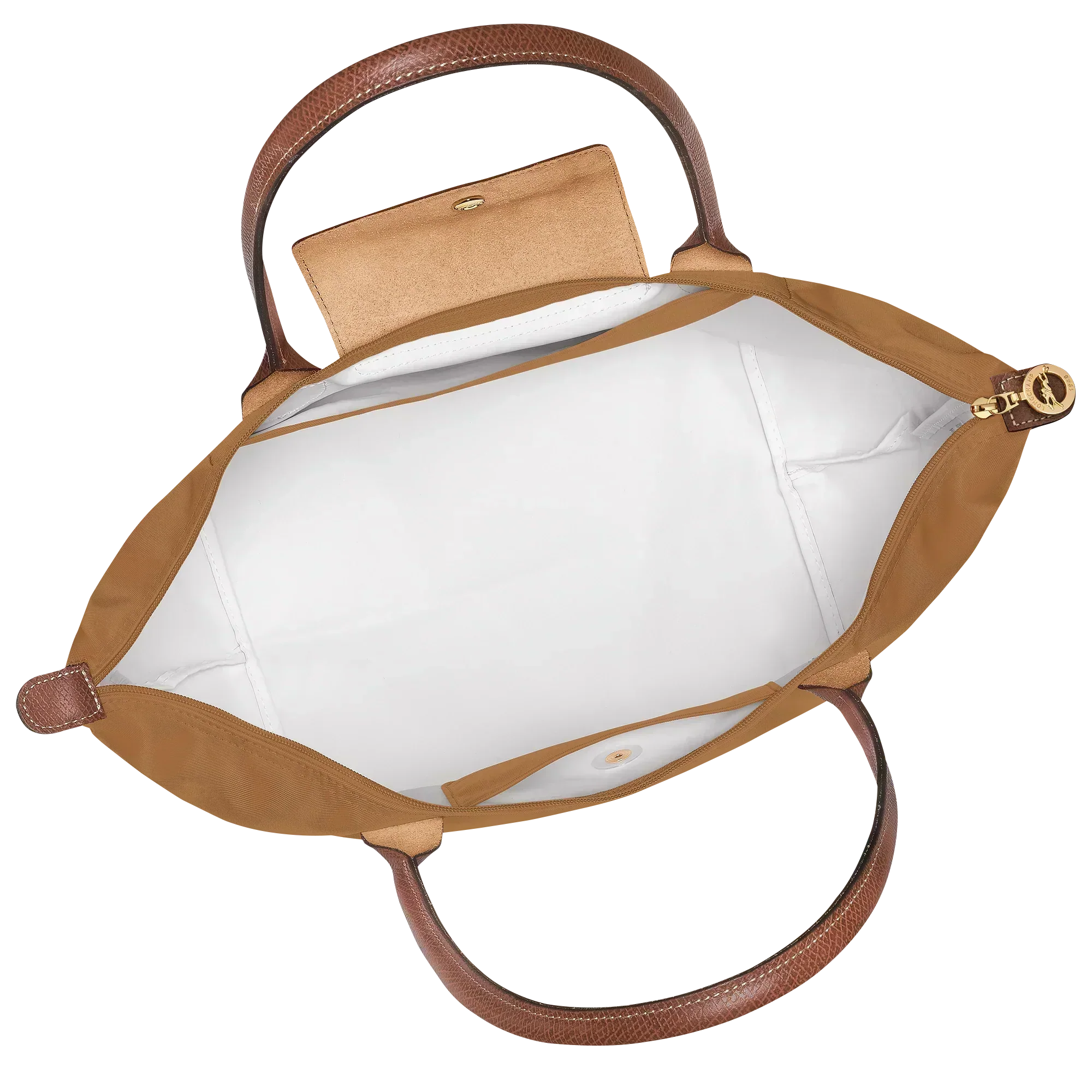 Large Foldable Nylon Bag, Fawn