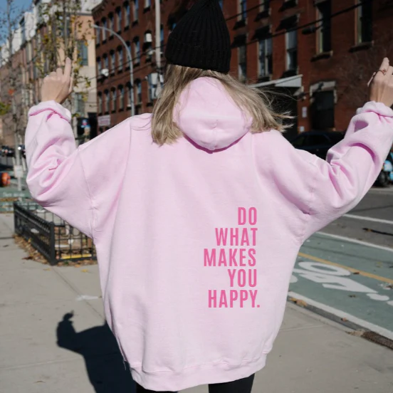 Relaxed Happiness Oversized Hoodie for Peaceful Comfort