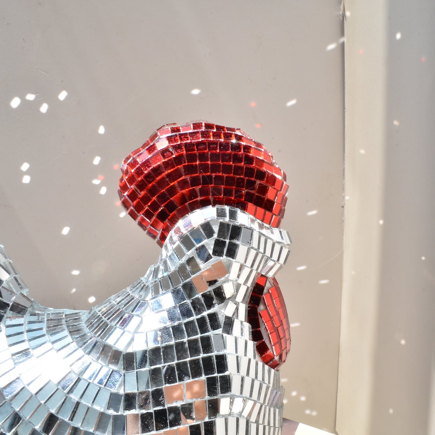 Lunar Disco Rooster Decor