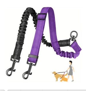 REFLECTIVE & ADJUSTABLE ELASTIC DOG LEASH | SAFE, COMFORTABLE & DURABL