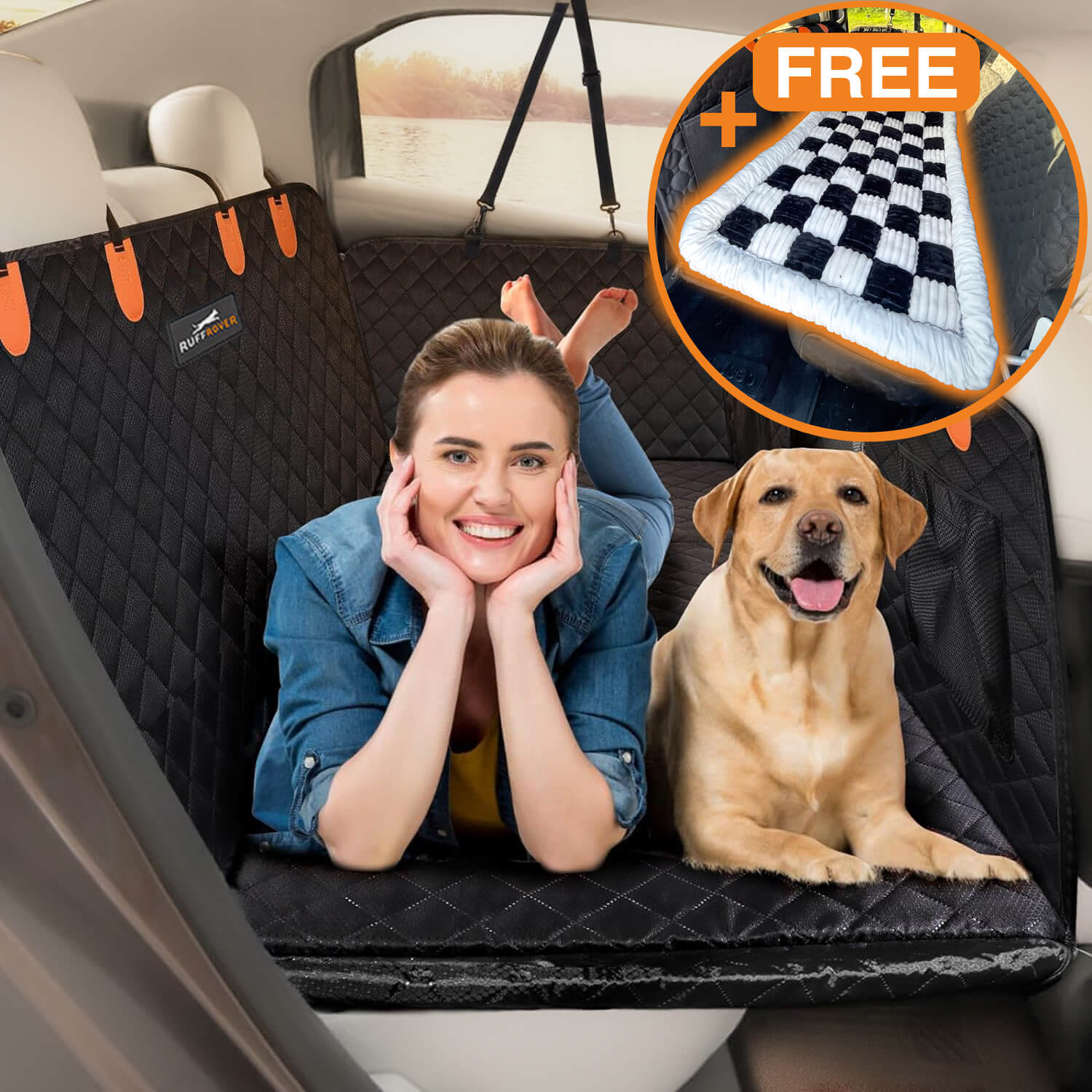 Hard-Bottom Back Seat Extender with Free Dog Bed