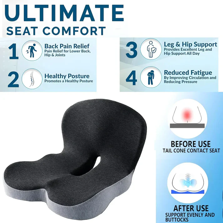 Ergonomic Memory Foam Seat Cushion
