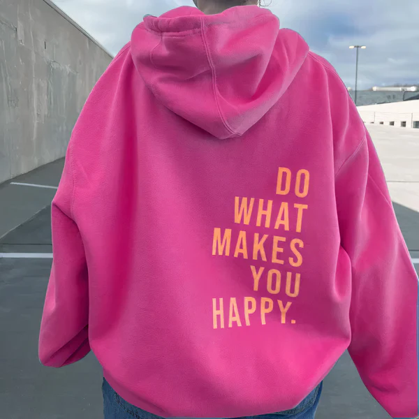 Relaxed Happiness Oversized Hoodie for Peaceful Comfort