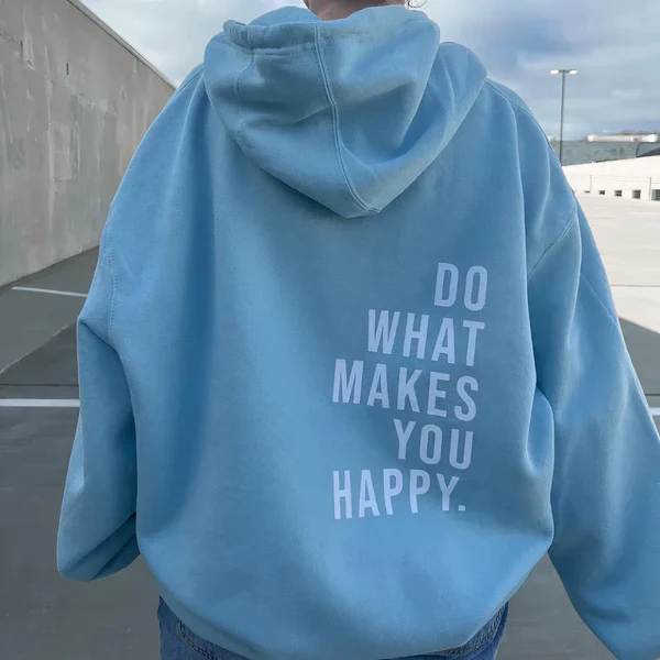 Relaxed Happiness Oversized Hoodie for Peaceful Comfort