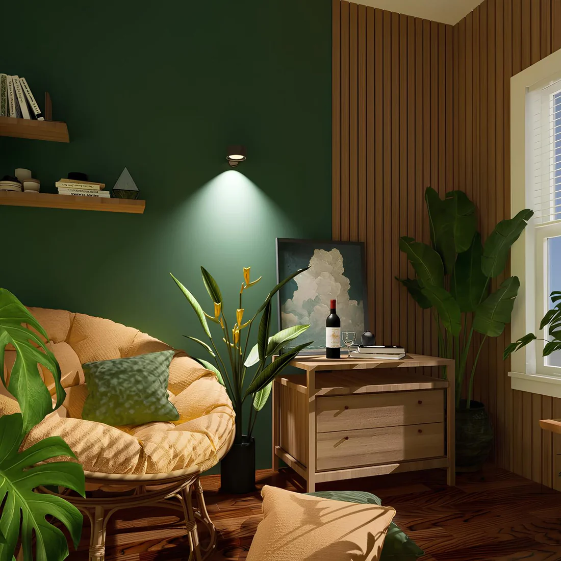 Sleek EasyStick Cordless Wall Lamp | 360° Rotating Rechargeable Wireless Lighting