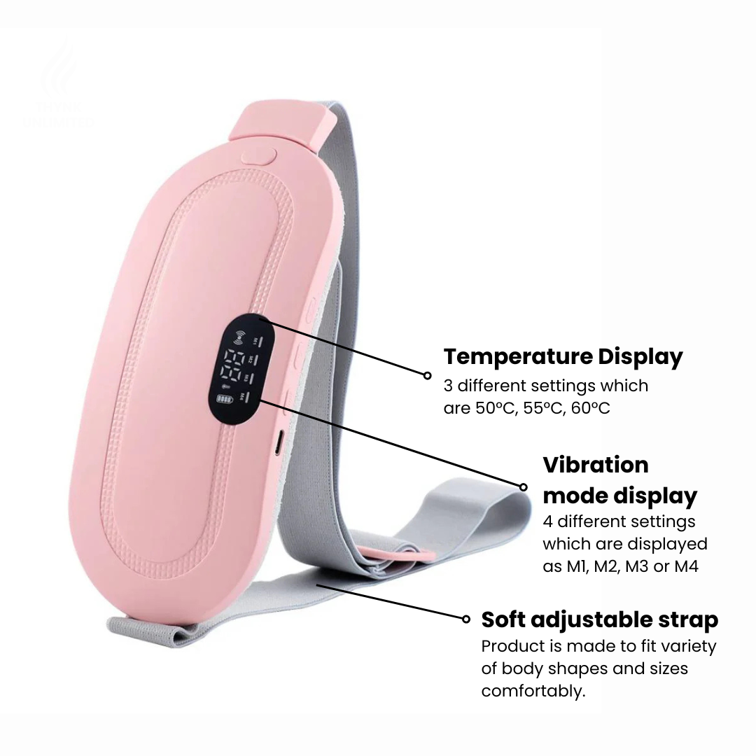 Cordless Heat Vibration Cramp Belt