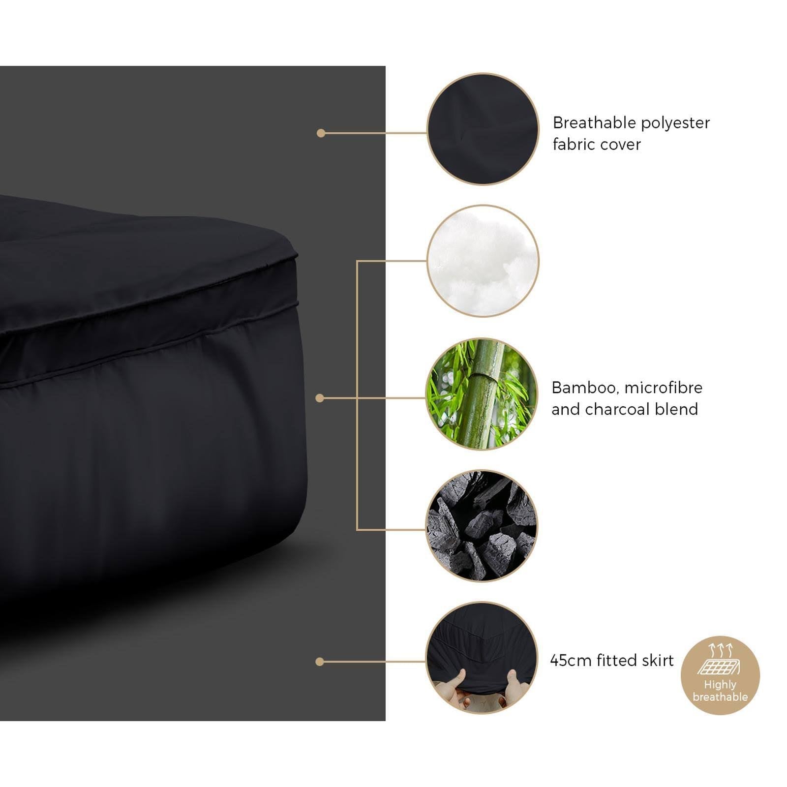 Cooling Bamboo Charcoal Mattress Topper – Clearance Offer