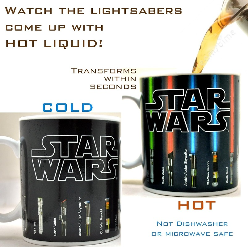 GALACTIC SABER | Heat-Sensitive Lightsaber Mug for Star Wars Fans