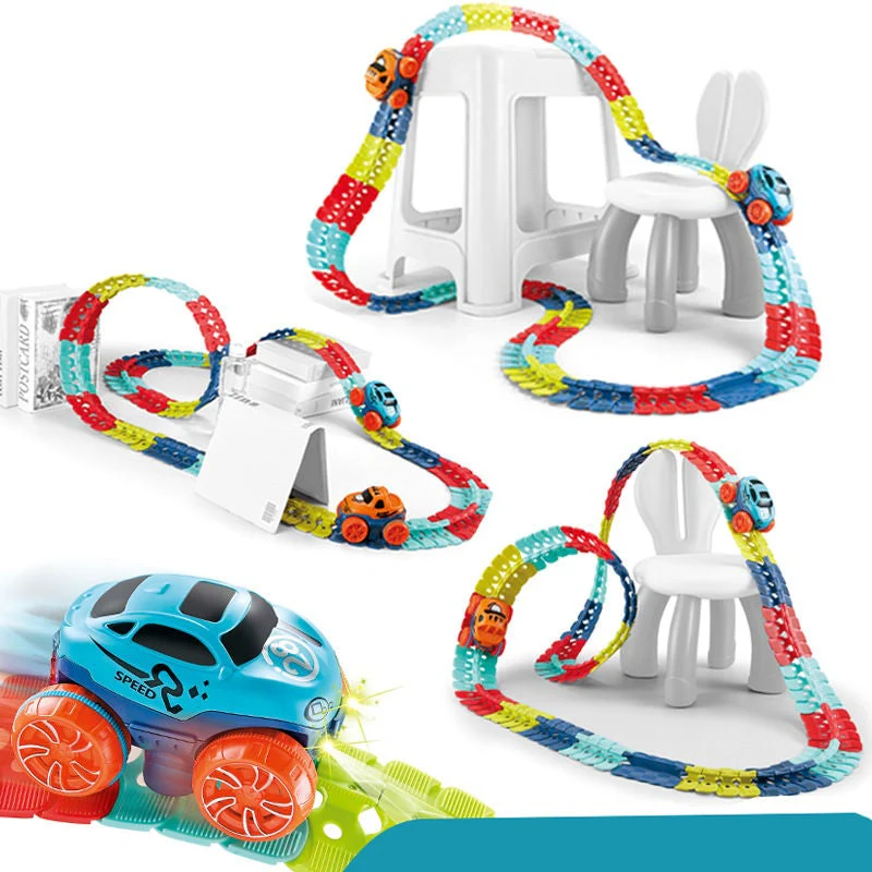 Ultra-Flexible Montessori Machine Track | Educational & Safe Toy
