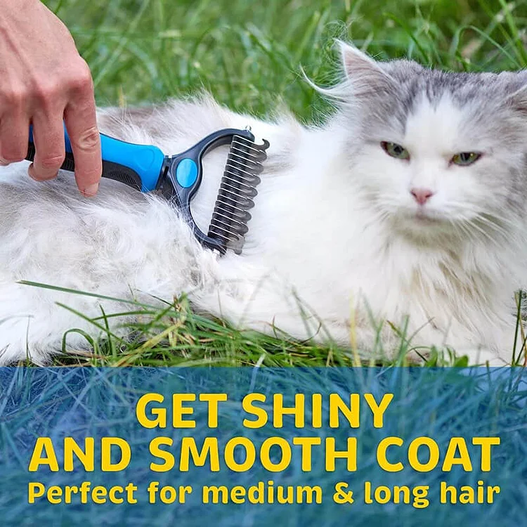 Dual-Head Deshedding Grooming Brush