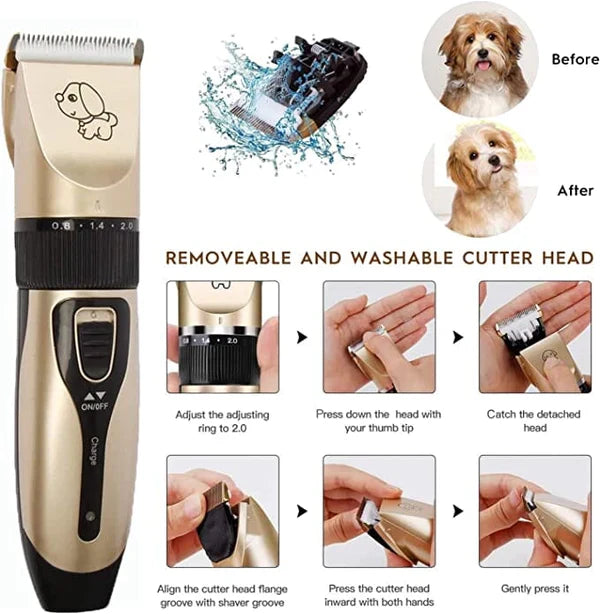 Rechargeable Low Noise Dog Hair Grooming Kit
