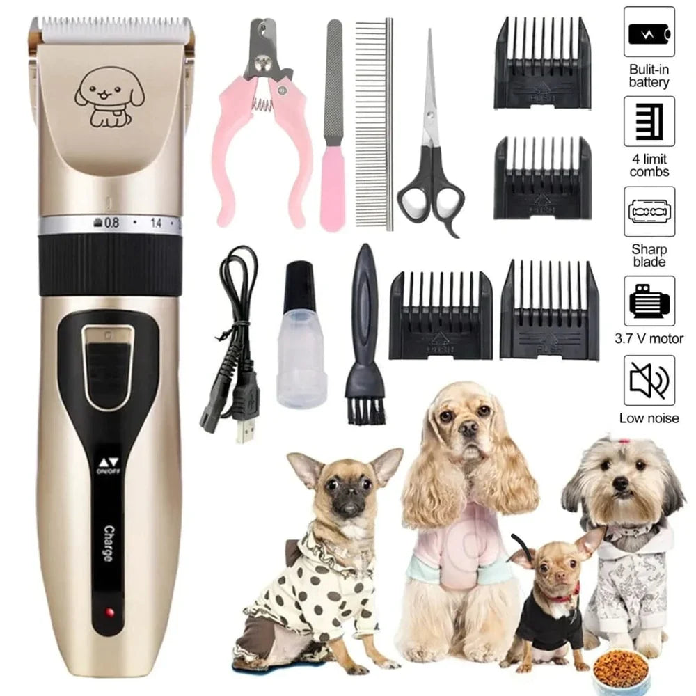 Rechargeable Low Noise Dog Hair Grooming Kit