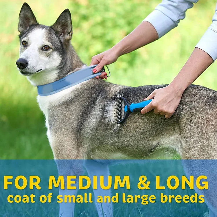 Dual-Head Deshedding Grooming Brush