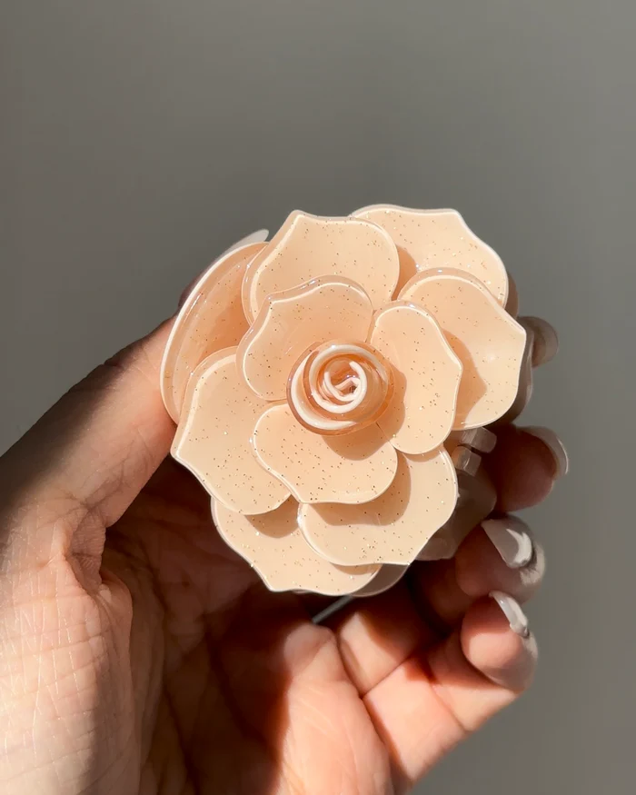 Elegant Eco-Friendly Rose Hair Clip With Durable Grip