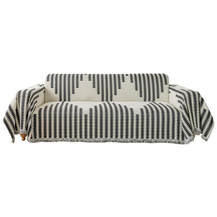 VelvetGuard Reversible Chenille Sofa Cover | All-Season, Anti-Scratch Protection