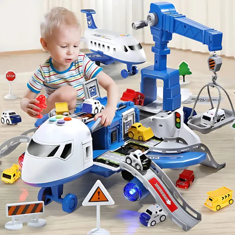 SkyBuilder | Transformable Airplane Playset with Educational Content & Music