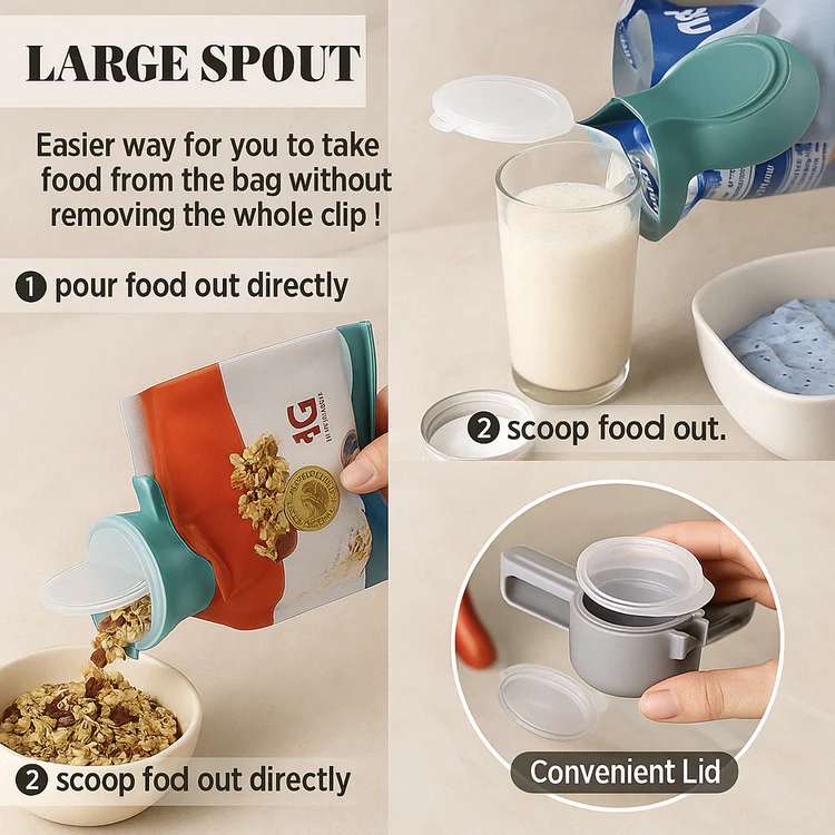 Convenient Airtight Spout Bag Clips (4-Pack)